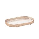 Ver imagem 1 de Bandeja Decorativa Oval Metal Cobre com Espelho 38cm 12253 Mart