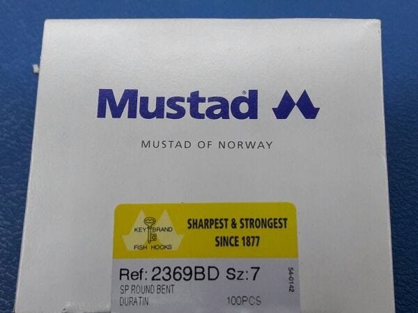 ANZOL NORUEGUES MUSTAD 2369 CARA CERTA - - 11( caixa com 100) - 2