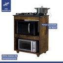 Ver imagem 3 de Balcão para Cooktop 5 Bocas 2 Nichos para Forno Turim Kaiki Móveis