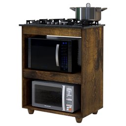 Balcão para Cooktop 5 Bocas 2 Nichos para Forno Turim Kaiki Móveis - 6