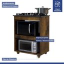 Ver imagem 2 de Balcão para Cooktop 5 Bocas 2 Nichos para Forno Turim Kaiki Móveis