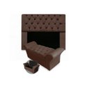 Ver imagem 1 de KIT CABECEIRA RIO QUEEN 1,60 MAIS CALCADEIRA VENEZA 1,60 SUEDE MARROM