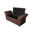 Ver imagem 4 de KIT CABECEIRA RIO QUEEN 1,60 MAIS CALCADEIRA VENEZA 1,60 SUEDE MARROM