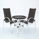Ver imagem 1 de Jogo de Área com 4 Cadeiras e Mesa - Alumínio, Área - Trama Original