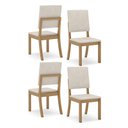 Ver imagem 2 de Cadeira para Mesa de Jantar Ambiente Milla Kit 4 Peças Nature Linho - Henn