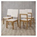 Ver imagem 1 de Cadeira para Mesa de Jantar Ambiente Milla Kit 4 Peças Nature Linho - Henn