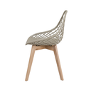 Ver imagem 4 de Mesa Redonda Eames Chanfrada 90cm Preta com 4 Cadeiras Kaila Wood Fendi - La Mobilia