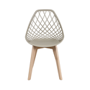 Ver imagem 3 de Mesa Redonda Eames Chanfrada 90cm Preta com 4 Cadeiras Kaila Wood Fendi - La Mobilia