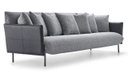 Ver imagem 2 de Sofá Gante 4 Lugares Assento Tabaco Braços Couro Base Grafite 258cm - 62502