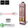 Cabo Micro USB Turbo Homem de Ferro Quick Charger 2.4A Hoco - Rosa Ouro - 1
