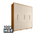 Ver imagem 4 de Guarda Roupa Matisse 210cm em Mdf 100% com Cabideiro Extensivel - Cinamomo/off White Madetec