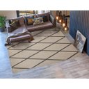 Ver imagem 4 de Tapete Sala Quarto Econature Geo 1,50 X 2,00 Bege Chumbo-77