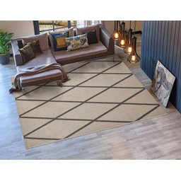 Tapete Sala Quarto Econature Geo 1,50 X 2,00 Bege Chumbo-77 - 4