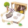 Kit Fazendinha De Brinquedo Estábulo Completo Madeira 26 Pçs - 1