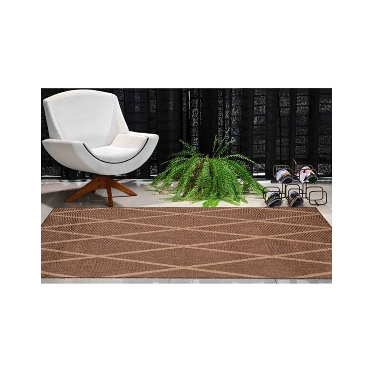 Tapete Sala Quarto Econature Geo 2,00 x 2,50 Marrom-70 Tapete Sala Quarto Econature Geo 2,00 x 2,50 Marrom-70