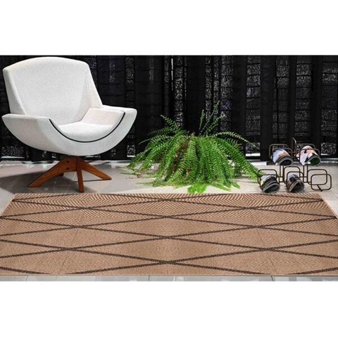 Tapete Sala Quarto Econature Geo 2,00 x 2,50 Bege Chumbo-77