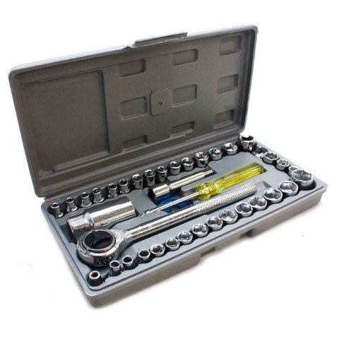 Conjunto De Ferramentas Com 39 Peças Soquete