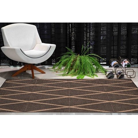 Tapete Sala Quarto Econature Geo 1,50 x 2,00 Chumbo-56