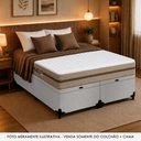 Ver imagem 7 de Cama Box Baú Queen Bipartido Suede + Colchão Molas Ensacadas Royal Sleep Bioclassic 158cm Suporta