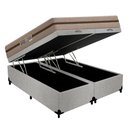 Ver imagem 6 de Cama Box Baú Queen Bipartido Suede + Colchão Molas Ensacadas Royal Sleep Bioclassic 158cm Suporta