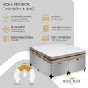 Ver imagem 3 de Cama Box Baú Queen Bipartido Suede + Colchão Molas Ensacadas Royal Sleep Bioclassic 158cm Suporta