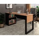 Ver imagem 2 de Mesa Computador Me4182 160cm Amêndoa/preto - Tecno Mobili