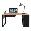 Ver imagem 7 de Mesa Computador Me4182 160cm Amêndoa/preto - Tecno Mobili