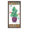 Conjunto Quadros Decorativos 2 pçs 20x45 Vasos e Azulejos - Moldura Marrom - 3