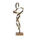 Ver imagem 1 de Escultura Decorativa Abstrata em Metal Bronze 54cm 21565 Mart