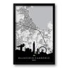 Quadro Mapa Urbano Cidade de Balneário Camboriú – 40x60cm - 1