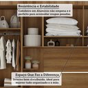Ver imagem 6 de Quarto Modulado Queen com Guarda-roupas Maleiro e Cabeceira Paris Master Luciane Móveis