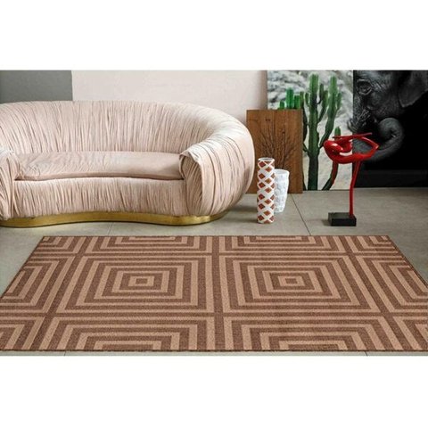 Tapete Sala Quarto Econature Labirinto 2,00 x 2,50 Marrom-70