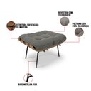 Ver imagem 6 de Puff Costela Suede Grafite Base Metal