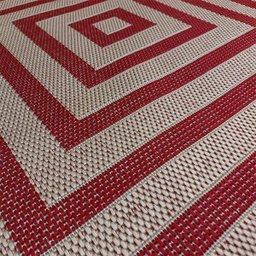 Tapete Sala Quarto Econature Labirinto 2,00 x 2,50 Vermelho-67 - 3