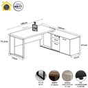 Ver imagem 2 de Mesa Industrial 1,50m C/ Armário e Cx de Tomadas Pé Metal F5