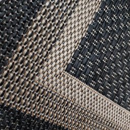 Tapete Sala Quar Econature Moldura 2,00x2,50 Bege Chumbo-77 - 3