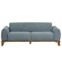Ver imagem 2 de Sofá Molino 3 Lugares 210cm Pés Madeira Castanho Bouclé Azul Claro - Nexta Casa