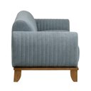 Ver imagem 3 de Sofá Molino 3 Lugares 210cm Pés Madeira Castanho Bouclé Azul Claro - Nexta Casa