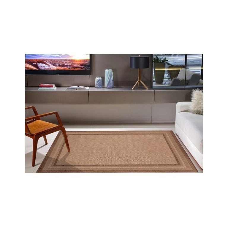 Tapete Sala Quarto Econature Moldura 2,00 x 2,50 Marrom-70