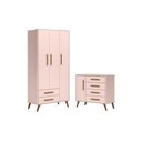 Ver imagem 2 de G. Roupa 3pts/2gv Q Encanto Retro Rosa (3830.91) + Comoda Sap. 1pt/4gav Q Encanto Retro Rosa (3825.