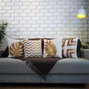 Ver imagem 2 de Kit com 4 Capas para Almofadas Decorativas Folhas Douradas