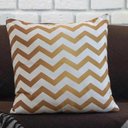 Ver imagem 4 de Kit com 4 Capas para Almofadas Decorativas Folhas Douradas