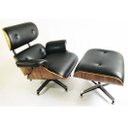 Ver imagem 2 de Poltrona Charles Eames com Puff cor Preto - Poltronas do Sul