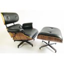 Ver imagem 1 de Poltrona Charles Eames com Puff cor Preto - Poltronas do Sul