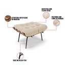 Ver imagem 6 de Puff Costela Suede Bege Base Metal