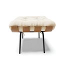 Ver imagem 4 de Puff Costela Suede Bege Base Metal