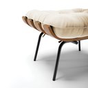 Ver imagem 5 de Puff Costela Suede Bege Base Metal