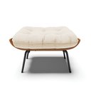 Ver imagem 3 de Puff Costela Suede Bege Base Metal