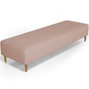 Ver imagem 1 de Puff Decorativo Sala de Estar Bali W01 Pés Palito 210x60cm Linho Rosê - Lyam Decor
