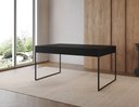 Ver imagem 1 de Mesa Industrial Filadélfia 137x90 Ferro Preto Tampo Preto